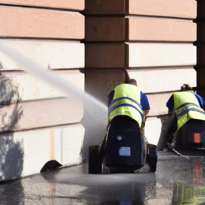 hydrogommage batiment urbain