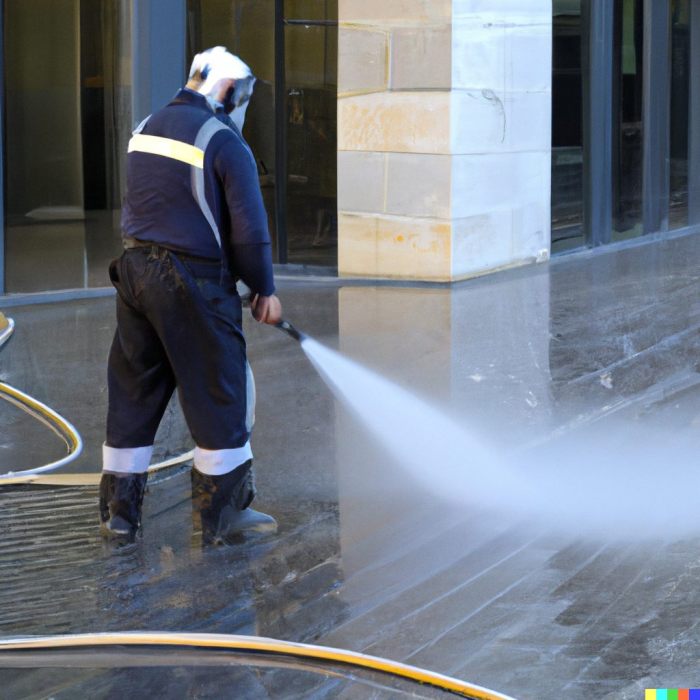 hydrogommage batiment urbain
